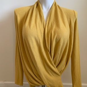 Philosophy S Mustard Wrap Sweater NWT